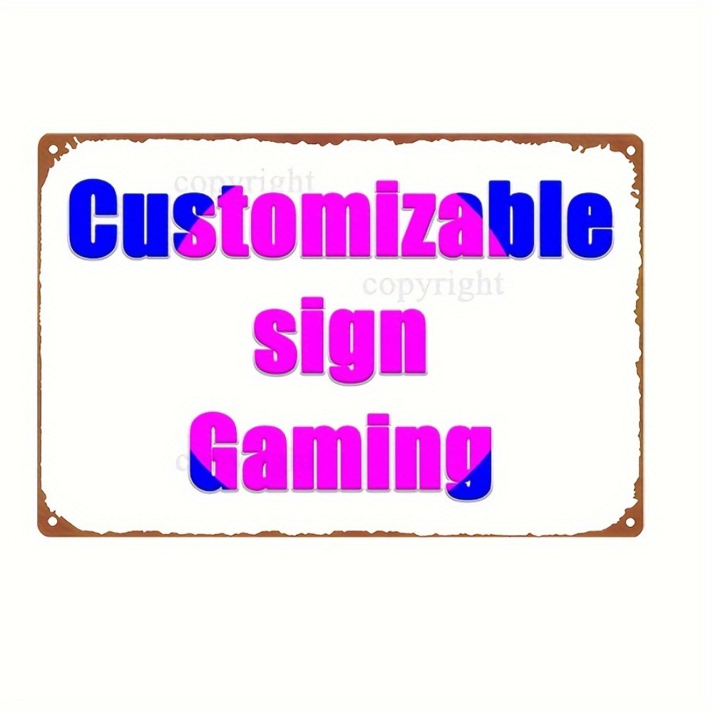 Retro Gaming Us - Pre-Drilled Customizable Retro Iron Sign Custom