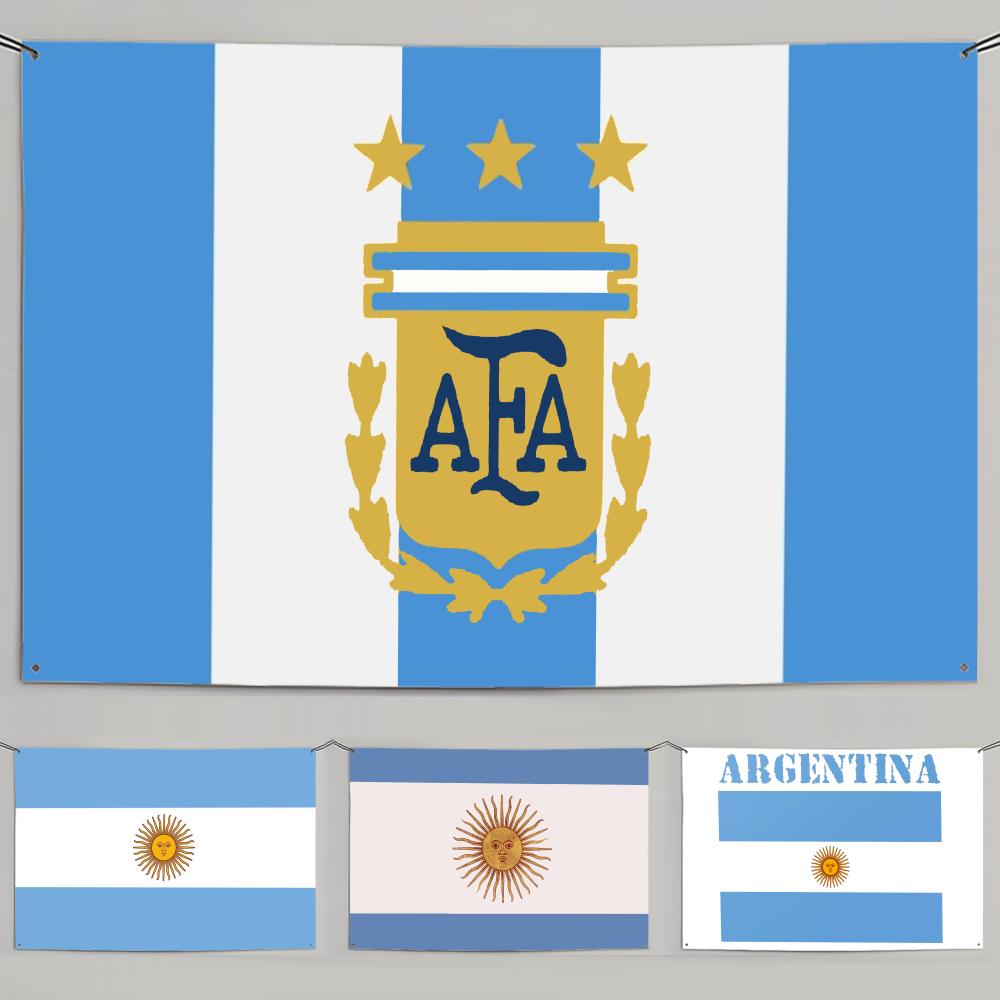 Retro Gaming Banner - 1PC Famous Argentina Flags Retro Football