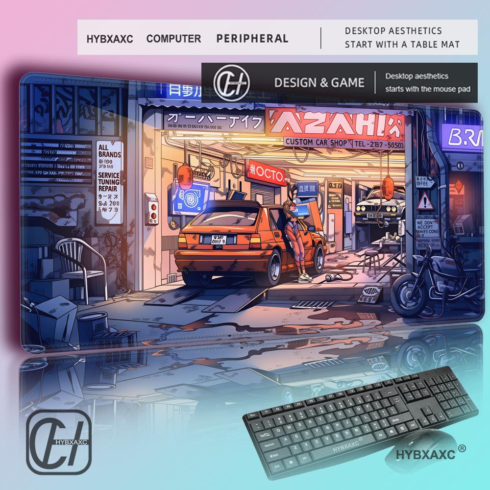 Retro Gaming Shops - HYBXAXC Retro Cyberpunk Car Shop Mouse