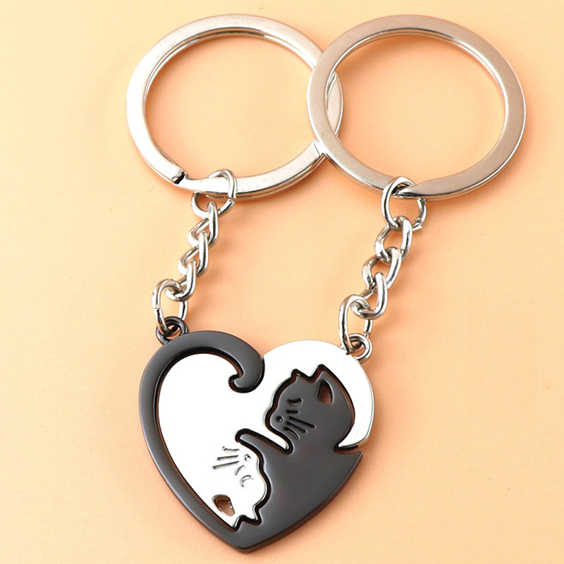Retro Gaming Keychain - Cute Hug Cat Keychain Creative Patchwork