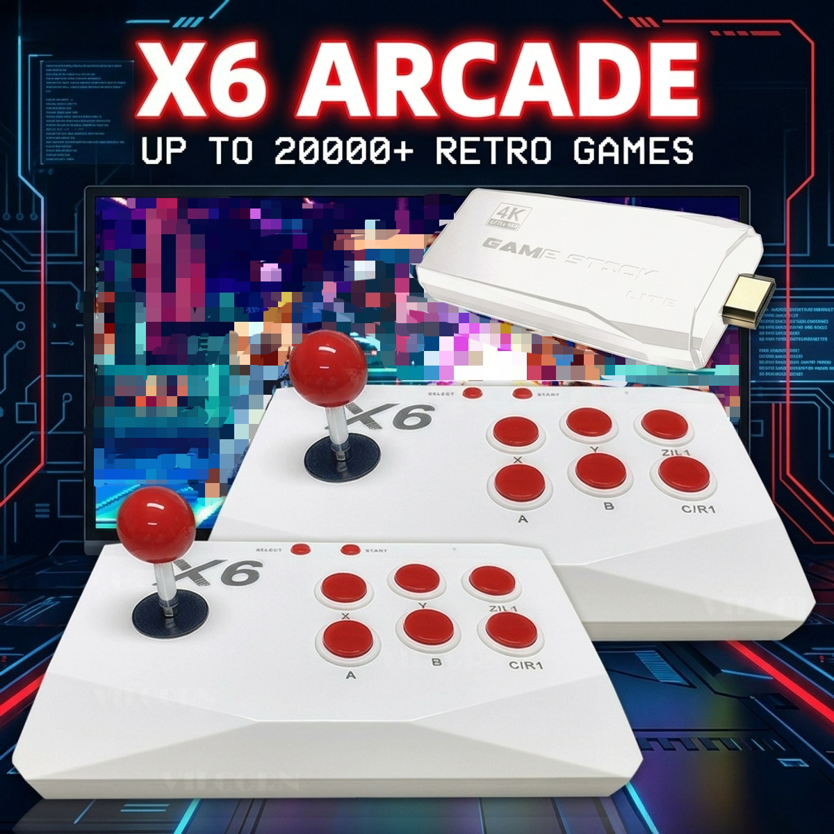 Retro Gaming X6 - X6 Retro Video Game Console 2.4G