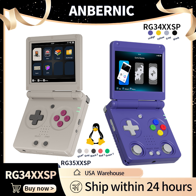 Anbernic RG34XXSP RG35XXSP Fli - Retro Gaming Play Zone review and price