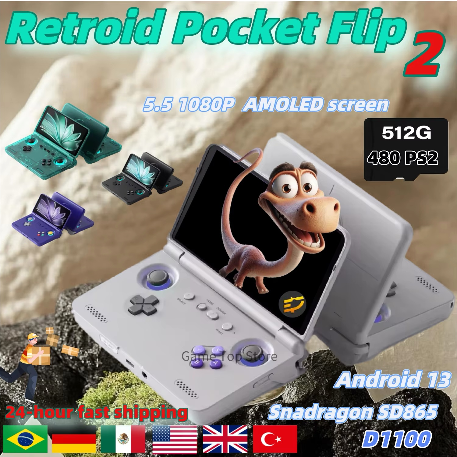 Retroid Pocket Flip 2 Handheld - Retro Gaming Download review and price