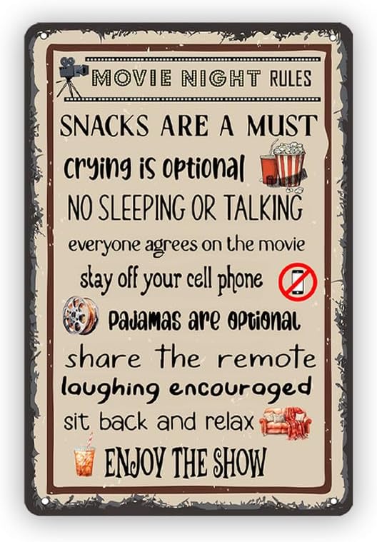 Movin Night Rules Metal Sign R - Retro Gaming Us review and price
