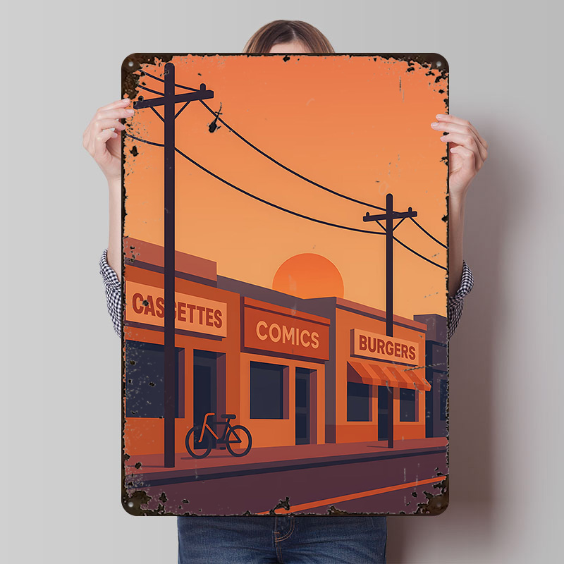 Sunset Street With Shops and B - Retro Gaming Shops review and price