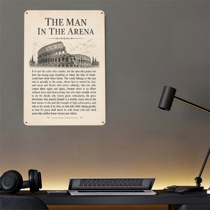The Man in the Arena Quote Pos - Retro Gaming Quotes review and price