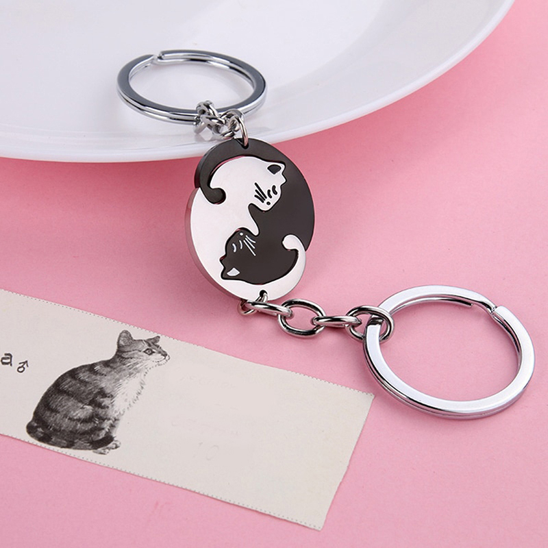 Cute Hug Cat Keychain Creative - Retro Gaming Keychain review and price