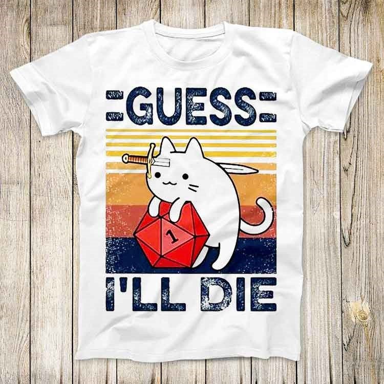 Cute Cat Guess I Ll Die D&D Vi - Retro Gaming Gifts For Men review and price
