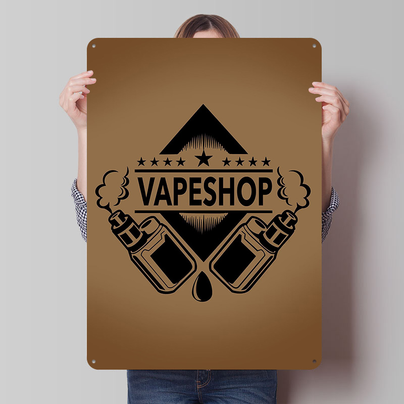 Vape Shop Logo Tinplate Poster - Retro Gaming Shops review and price