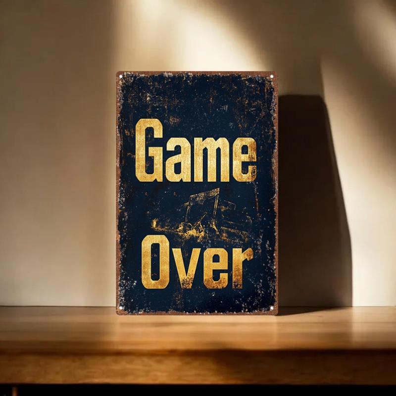 Vintage Game Over Metal Tin Si - Retro Gaming Us review and price