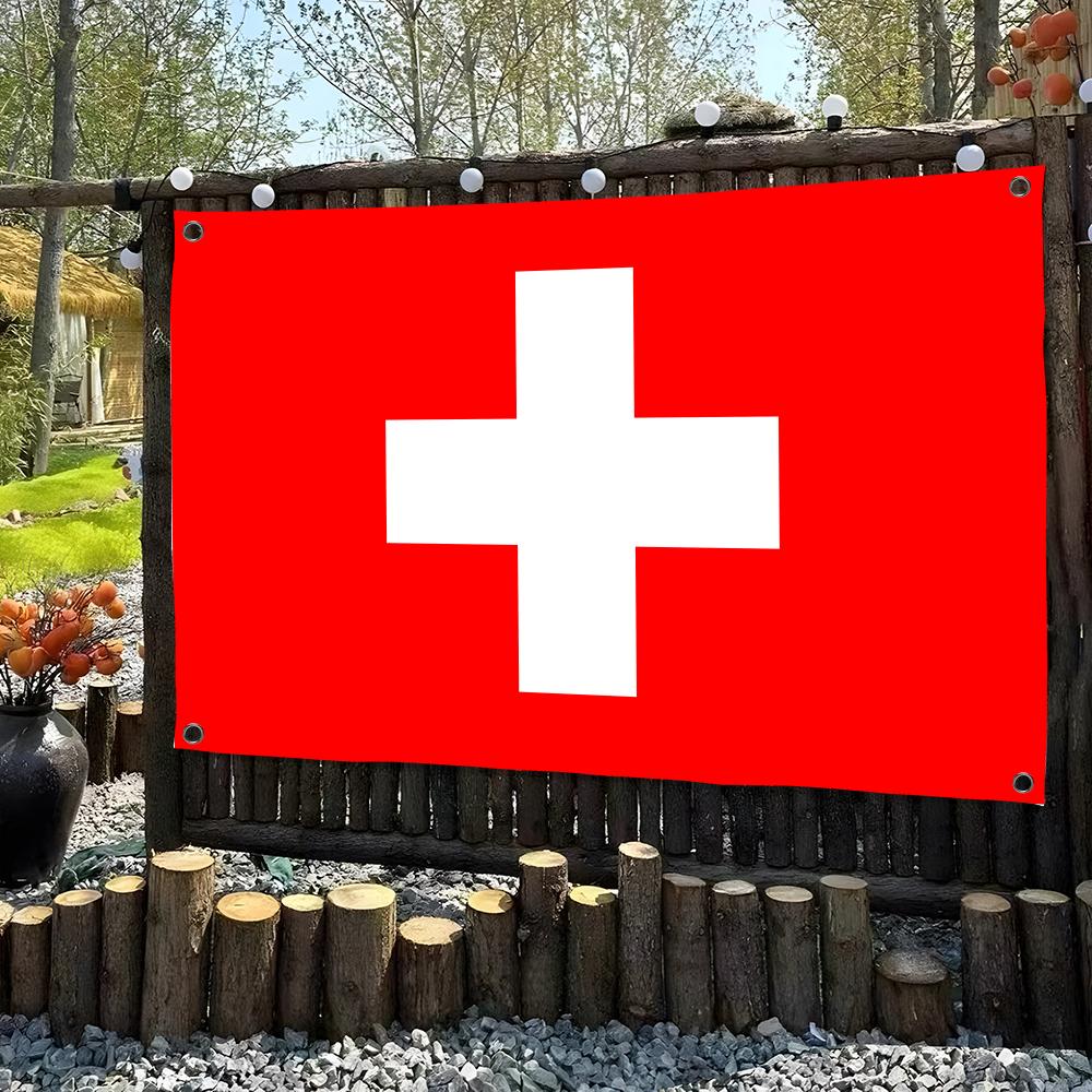 1PC Classic Switzerland Flags  - Retro Gaming Banner review and price