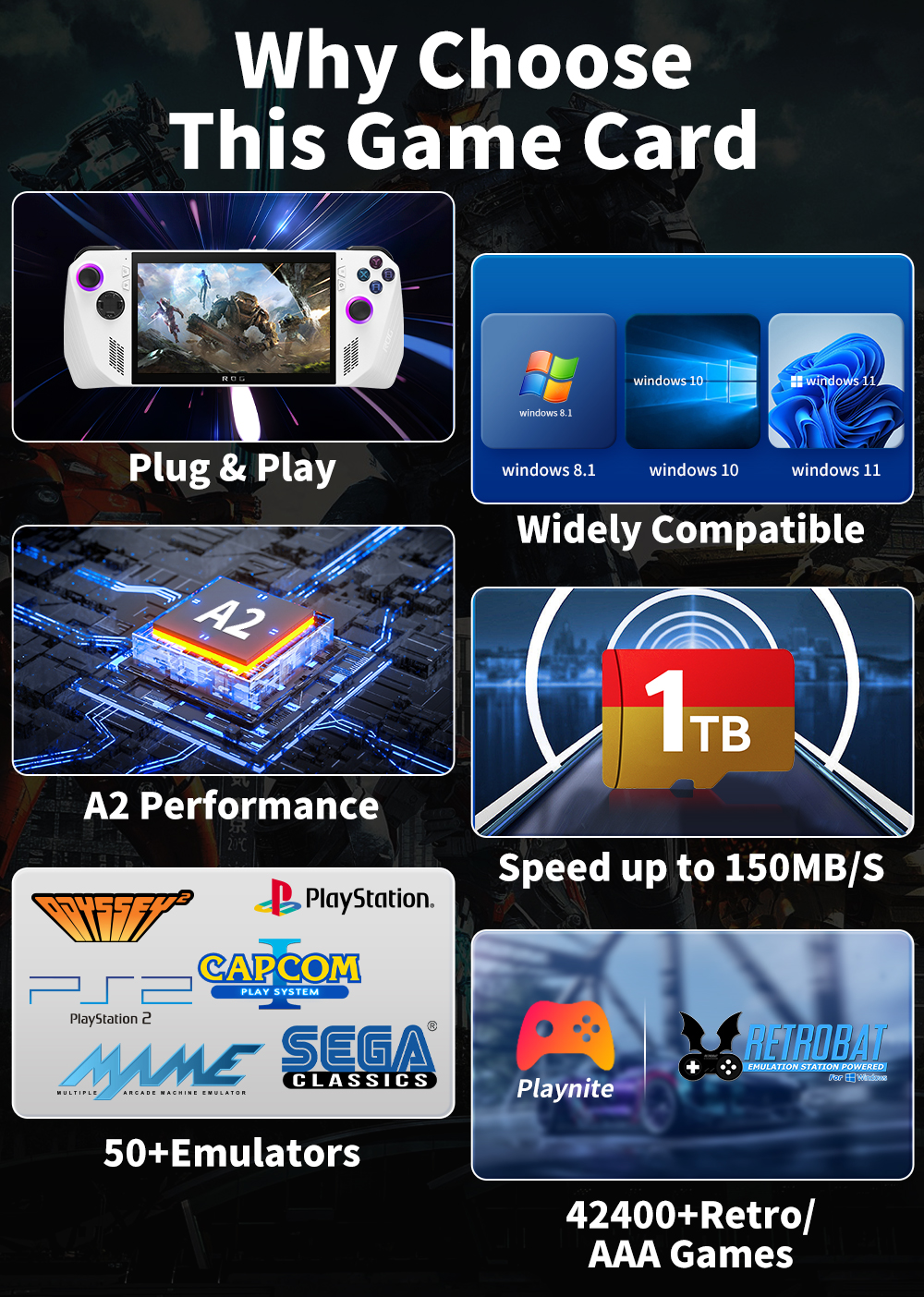Game TF Card for ROG ALLY/Rog  - Retro Gaming Play Zone review and price