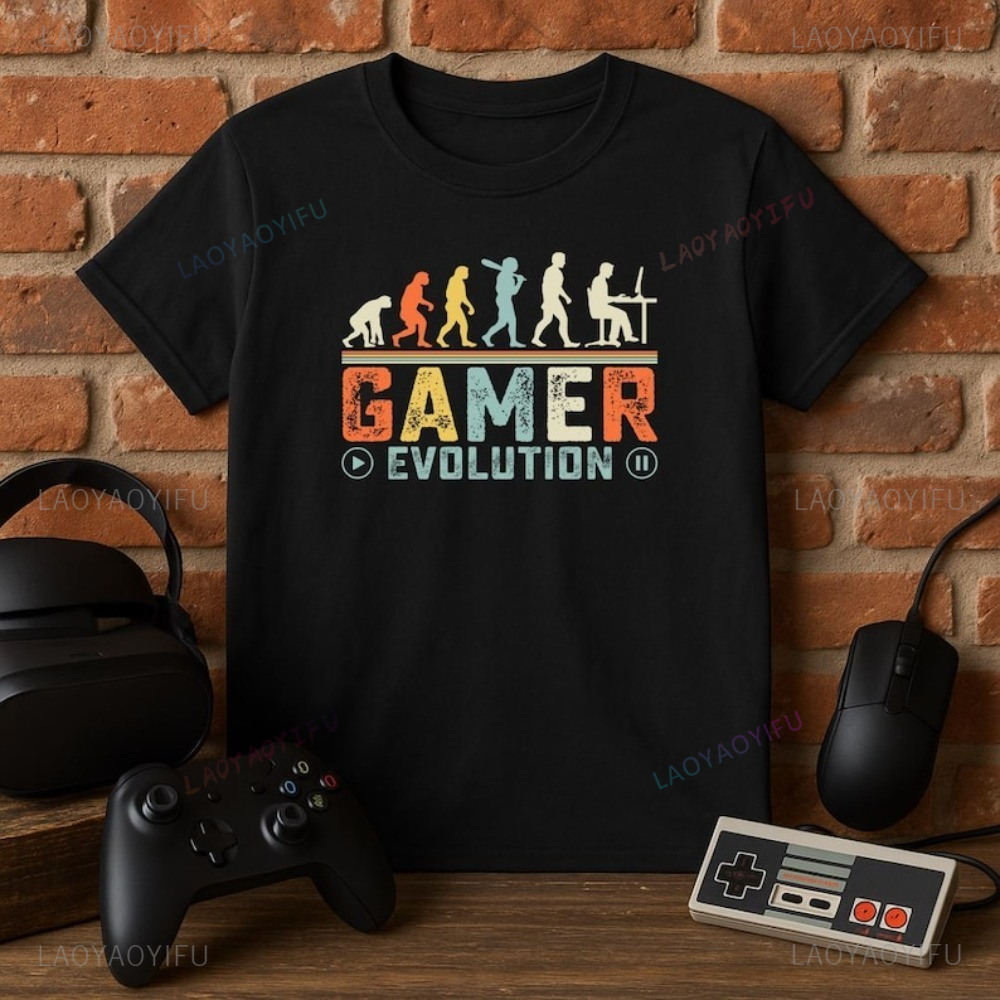 Gamer Evolution T-Shirt Retro  - Retro Gaming Ideas review and price