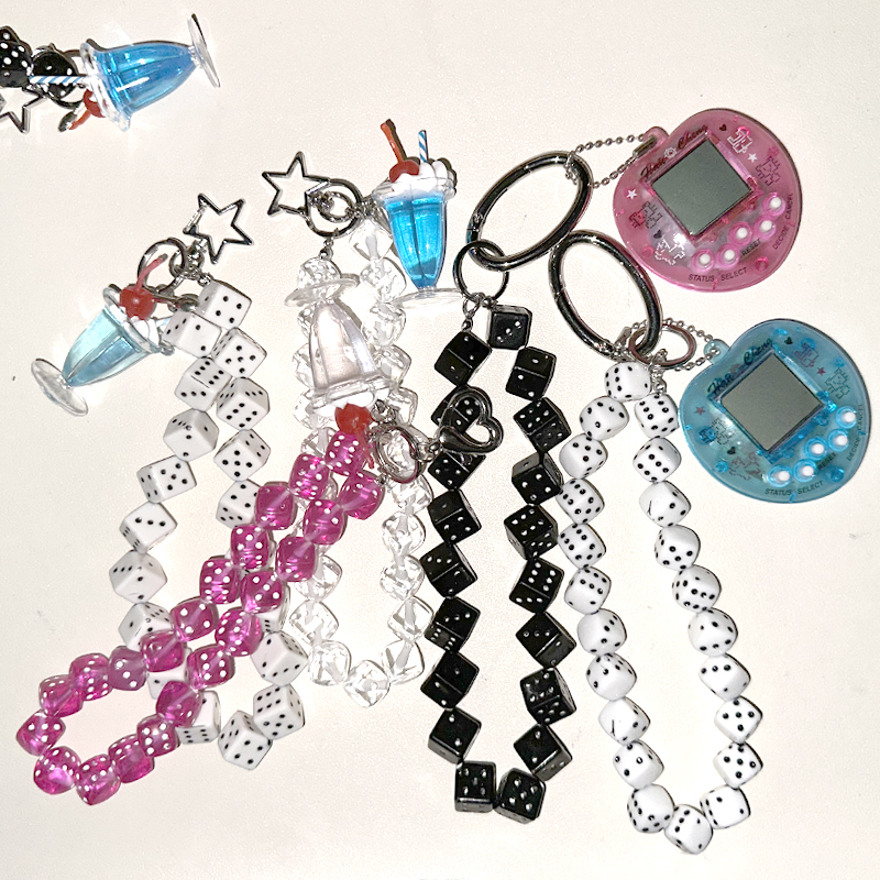 Korean Charm Dice Keychain Kaw - Retro Gaming Keychain review and price