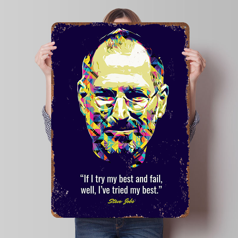 Steve Jobs Quotes Tinplate Pos - Retro Gaming Quotes review and price