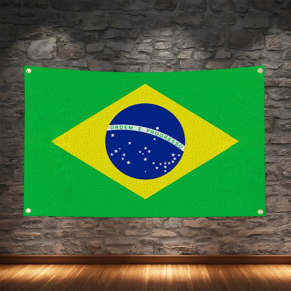 1PC Famosu Brazil Flags Retro  - Retro Gaming Banner review and price