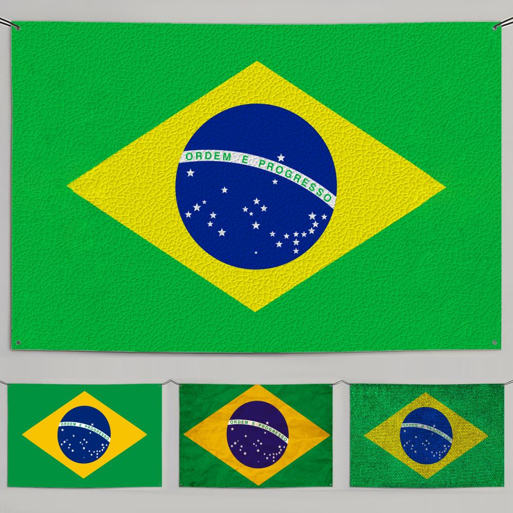1PC Famosu Brazil Flags Retro  - Retro Gaming Banner review and price