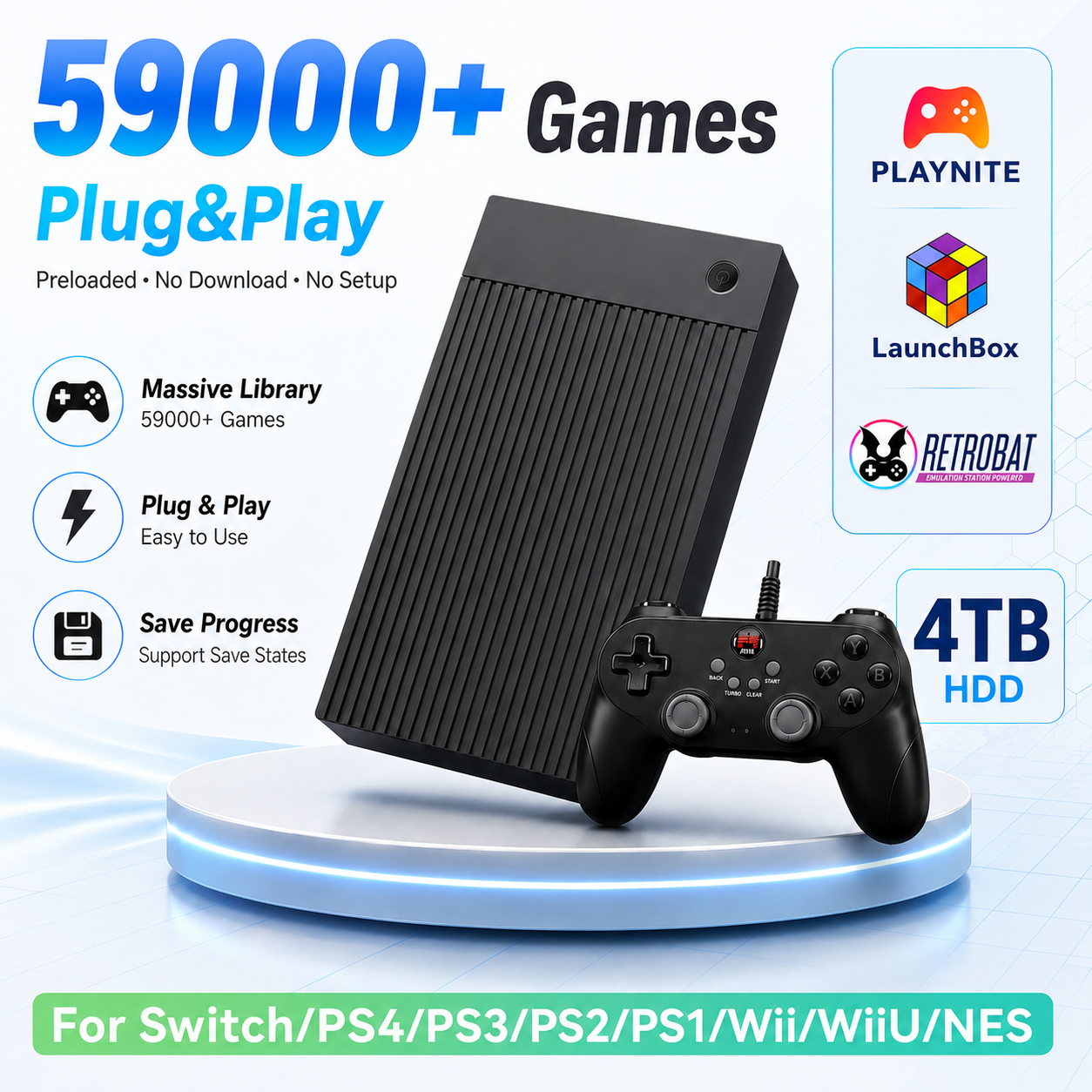 Portable 4TB Gaming HDD with 5 - Retro Gaming Hdd review and price