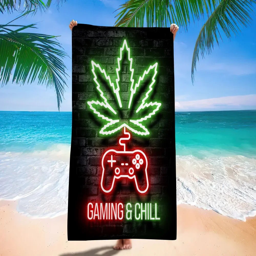 Retro Gaming Neon Beach Towel, - Background Retro Gaming review and price
