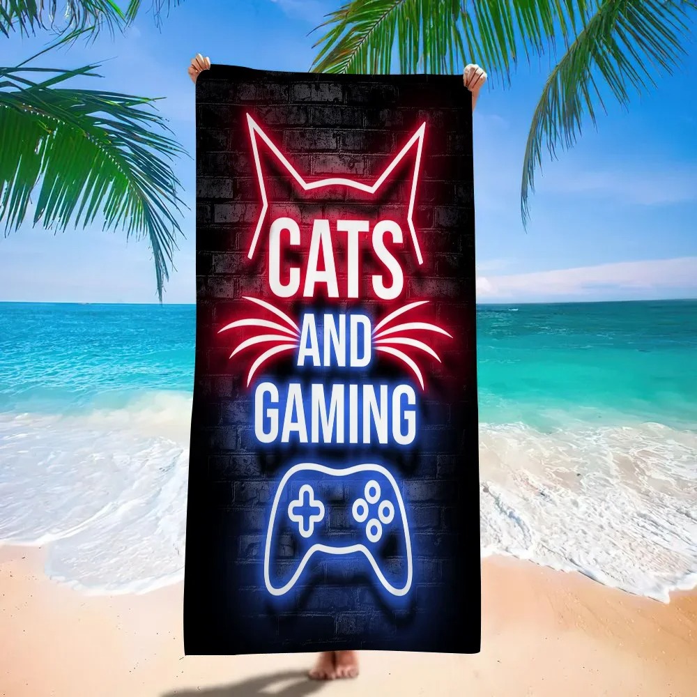 Retro Gaming Neon Beach Towel, - Background Retro Gaming review and price