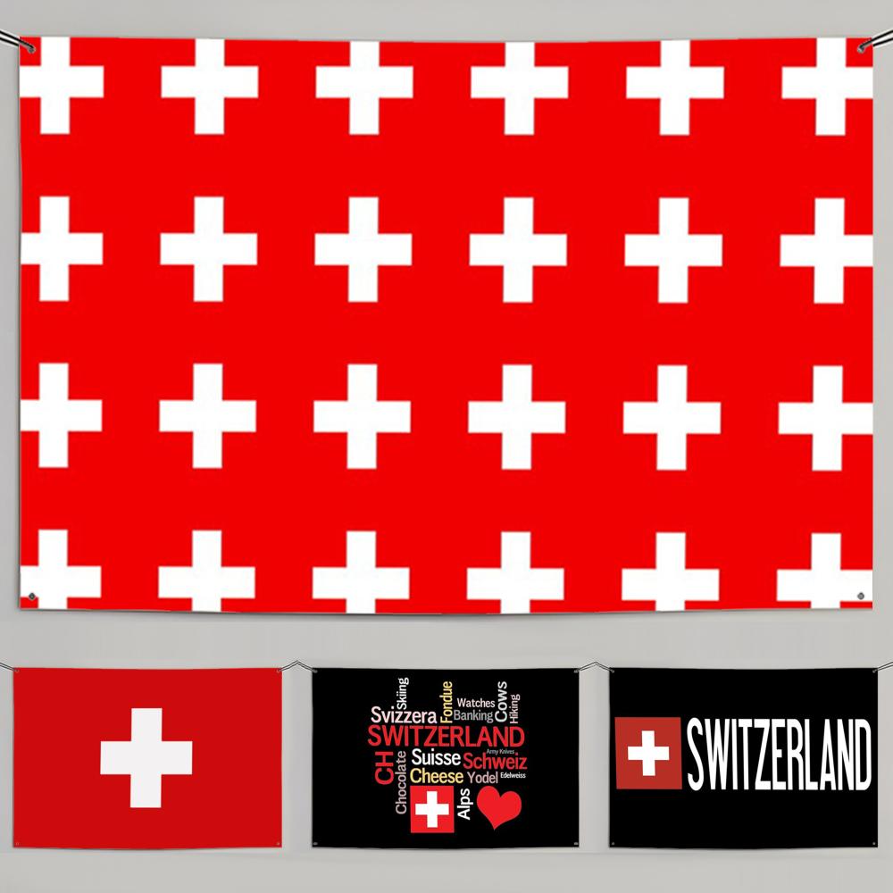 1PC Famous Switzerland Flags R - Retro Gaming Banner review and price