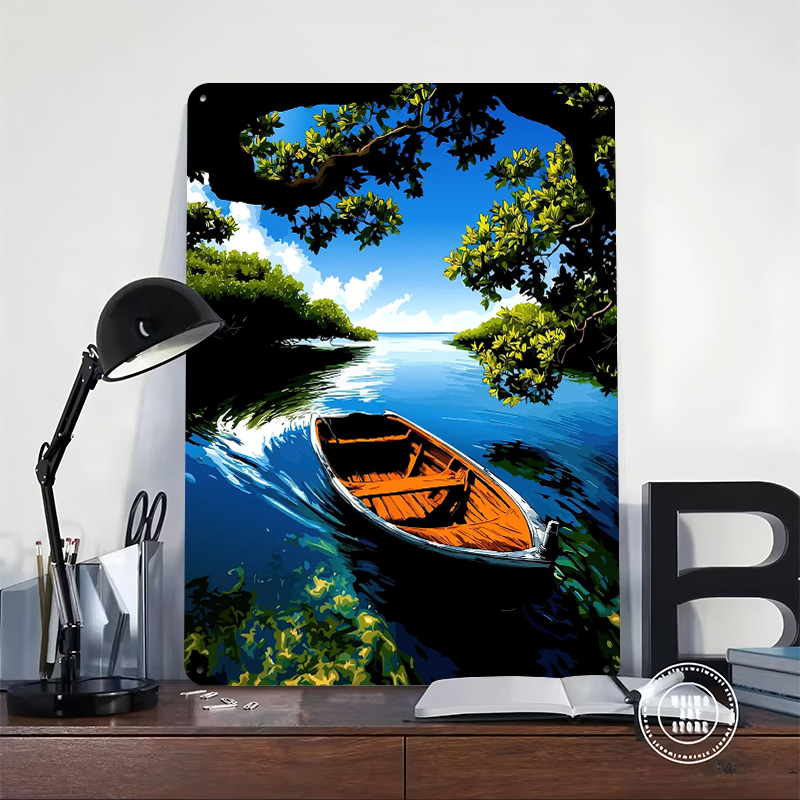 Rowboat on a Serene River Tin  - Retro Gaming On review and price