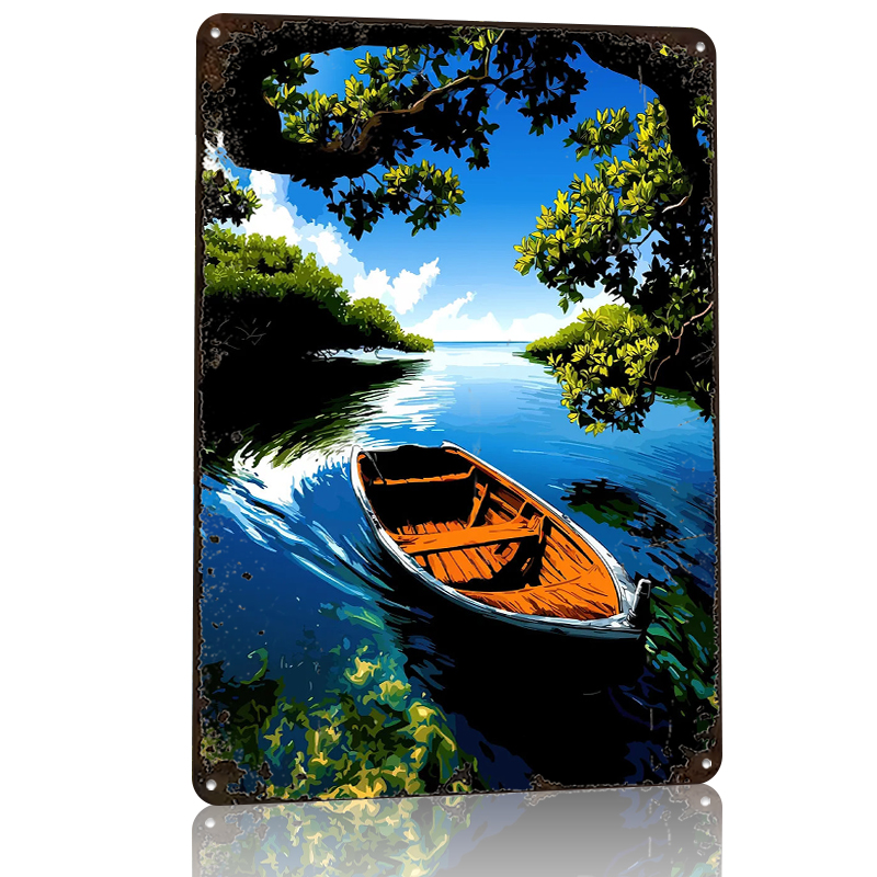 Rowboat on a Serene River Tin  - Retro Gaming On review and price