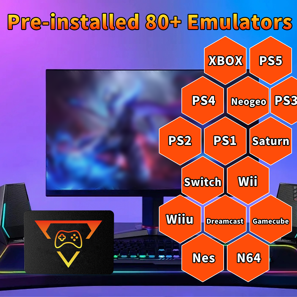 Portable Retro Gaming SSD 80+E - Retro Gaming Hdd review and price