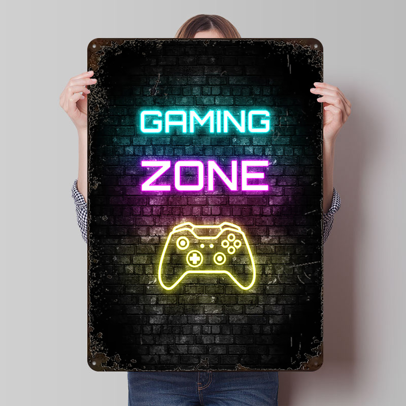 Gaming Zone Neon Sign on Brick - Retro Gaming On review and price
